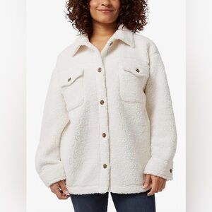 Women's Cozy Cream Sherpa Jacket Size XL/XXL NWOT